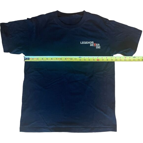 Legends Never Die Big V and Butterfly Black Tee Shirt Mens Size Medium - Picture 7 of 7